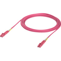 Ubiquiti UACC-OFC-M2-LULU-1M-50 OM4 Duplex LC UPC Fiber Patch Kabel 50 Stk. rosa