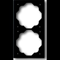 Busch-Jaeger Rahmen zwei-fach, Kunststoff, lackiert matt, Schutzart IP20, Maße 81 x 152 x 6 mm schwarz (matt), Retail