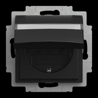 Busch-Jaeger Steckdosen Einsatz Steckdose CEE 7/3 Typ F schwarz, Retail