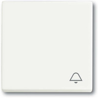 Busch-Jaeger Wippe mit Aufdruck mit Symbol Klingel weiß, Retail