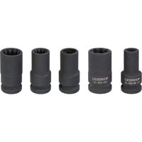 GEDORE Steckschlüssel-Satz Bremsen, 5-teilig schwarz, Sonderprofile (KL-0112-9) 