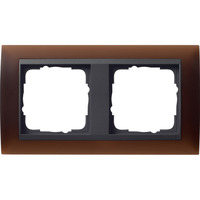 Gira Abdeckrahmen zweifach, Abdeckung dunkelbraun, Retail