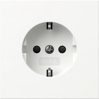 Gira Schutzkontaktsteckdose Typ F mit erhöhtem Berührungsschutz weiß, Retail