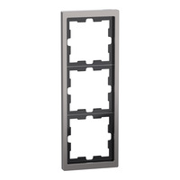 Merten Rahmen 3-fach Nickelmetallic grau, Retail
