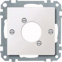 Merten Zentralplatte für Audio-Steckverbinder XLR, Abdeckung weiß, Retail