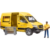 bruder 02671 MB Sprinter DHL mit Fahrer, Modellfahrzeug gelb