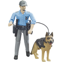 bruder 62150 Polizist mit Hund, Spielfigur 