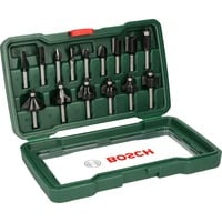 Bosch Heimwerken & Garten Wolfram-Carbide-Fräser-Set, 15-teilig 8mm Schaft