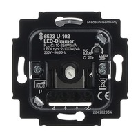 Busch-Jaeger Dimmer-Einsatz Typ 6523 U-102 für Retrofit-LED und konventionelle Leuchtmittel, Unterputz schwarz (matt), Retail