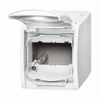 Busch-Jaeger Gehäuse Aufputz für Kommunikations-Steckverbinder 1758 WN-54 weiß (matt), Retail