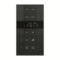 Busch-Jaeger Heizungs-, Lüftungs- und Klimagerät mit CO2- und Feuchtesensor, Unterputz, KNX-Bus, CO2-Messgerät schwarz (matt), Retail