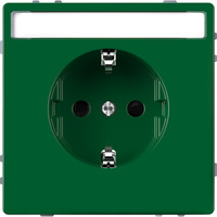 Merten Schutzkontakt-Steckdose mit Schriftfeld grün, Retail