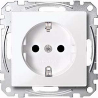 Merten Schutzkontakt-Steckdose mit erhöhtem Berührungsschutz weiß (glänzend), Retail