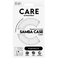 PanzerGlass Samba Case, Handyhülle transparent/silber, iPhone 16e, QI-kompatibel
