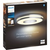Philips HUE White Ambiance Being Deckenleuchte, LED-Leuchte silber, inkl. Dimmschalter