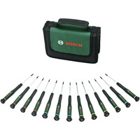 Bosch Heimwerken & Garten Präzisions-Schraubendreher Set, 13 teilig grün/schwarz