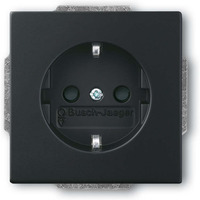 Busch-Jaeger Schutzkontaktsteckdose Einsatz Typ F 20 EUCRB-885 schwarz, Retail
