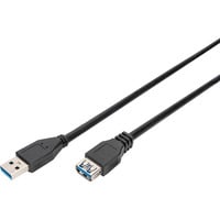 Digitus USB 3.2 Gen 1 Verlängerungskabel, USB-A Stecker > USB-A Buchse schwarz, 3 Meter