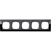 Gira Abdeckrahmen fünffach, Abdeckung schwarz, Retail