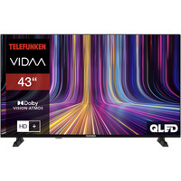 Telefunken QU43VP750S, QLED-Fernseher 108 cm (43 Zoll), schwarz, UltraHD/4k, Smart TV, Tripple-Tuner, VIDAA-Betriebssystem
