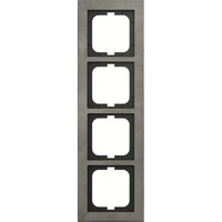 Busch-Jaeger Abdeckrahmen vierfach, Abdeckung grau, Retail