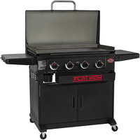 Char-Griller Flat Iron Griddle 4-Brenner, Gasgrill schwarz, Plancha mit 16 kW