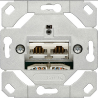 Gira Netzwerk Anschlussdose Kategorie 6A, 2-fach, Schneidklemmtechnik, RJ45 Buchsen Retail