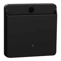 Merten Card Schalter mit Hotelkartenhalter und Beleuchtung, Abdeckung schwarz, Retail