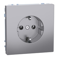 Merten Schutzkontakt-Steckdose mit Steckklemmen, Unterputz, 16 Ampere, 250 Volt, 50 Hertz edelstahl, Retail