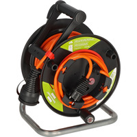 Brennenstuhl Garant G Bretec IP44 Gartenkabeltrommel, 1 Anschluss schwarz/orange, 23 + 2 Meter