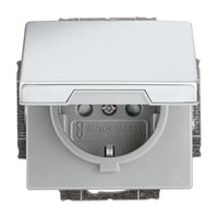 Busch-Jaeger Schutzkontaktsteckdose Einsatz 20 EUKB-866 edelstahl, Retail