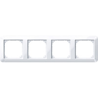 Merten Rahmen vierfach waagerecht und senkrecht montierbar weiß (glänzend), Retail