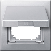Merten Schutzabdeckung Aluminium Kunststoff mit Klappdeckel IP44 aluminium, Retail