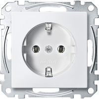 Merten Schutzkontakt Steckdose Schraub Liftklemme weiß, Retail