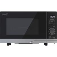 SHARP YC-PG204AE-S, Mikrowelle silber/grau