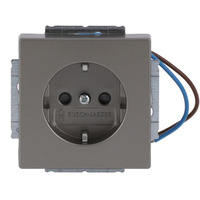 Busch-Jaeger Schutzkontaktsteckdose Einsatz 20 EUCBLI-866 edelstahl, Retail