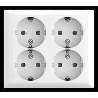 Busch-Jaeger Schutzkontaktsteckdose Typ F Aufputz weiß, Retail