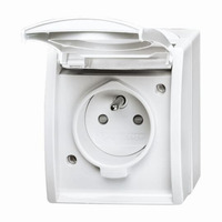 Busch-Jaeger Steckdose 23 Mehrfach-Winkel-Kombination Schutzkontakt 54-504 weiß, Retail