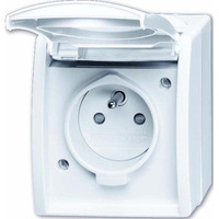 Busch-Jaeger Steckdose 23 Mehrfach-Winkel-Kombination Schutzkontakt 54-504 weiß, Retail