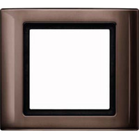 Merten Rahmen einfach dunkelbrasilianisch Typ 400115 Kunststoff glänzend IP44 IK02 braun (glänzend), Retail