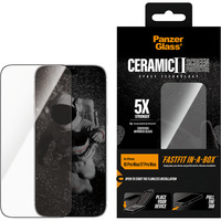 PanzerGlass Ceramic Displayschutz Ultra-Wide Fit, Schutzfolie transparent, iPhone 18 Pro Max / 17 Pro Max, FASTFIT IN-A-BOX