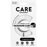 PanzerGlass Kickstand Case, Handyhülle transparent/silber, iPhone 16 Pro, MagSafe