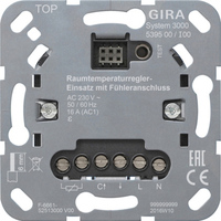 0 Raumtemperaturregler-Einsatz mit Fühleranschluss, Unterputz, 230 Volt AC, Typ 539500, Heizungsthermostat Retail