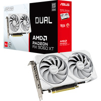 ASUS Radeon RX 9060 XT DUAL WHITE Edition 16GB, Grafikkarte weiß