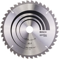 Bosch Professional PRO Wood Kreissägeblatt, Ø 254mm, 40Z Bohrung 30mm, für Kapp- & Gehrungssägen