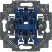 Busch-Jaeger Doppeltaster-Einsatz einpolig mit 2 Schließern, Unterputz, 250 Volt, 10 Ampere blau, Retail