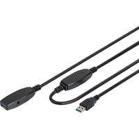 Digitus Aktives USB 3.2 Gen 1 Verlängerungskabel, 10 Meter schwarz, Repeater Kabel