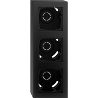 Gira Aufputzgehäuse dreifach mit Abdeckrahmen schwarz, Retail