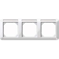 Merten Rahmen dreifach mit Beschriftungsträger, glänzend, Typ 387319 weiß (glänzend), Retail