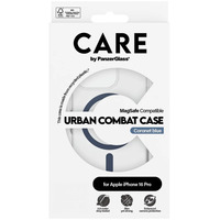 PanzerGlass Urban Combat Case, Handyhülle transparent/blau, iPhone 16 Pro, MagSafe